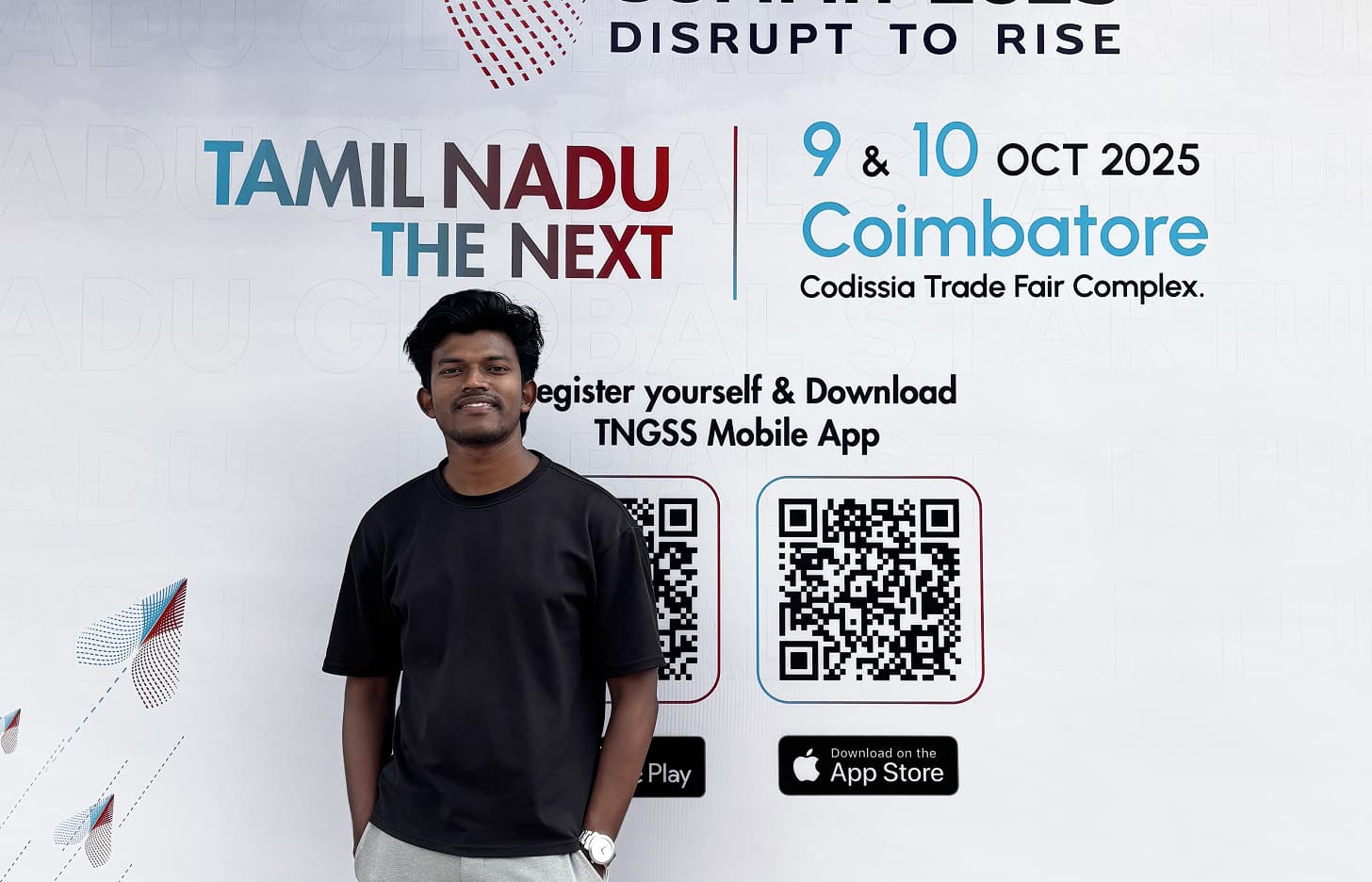 At the Tamil Nadu Global Startup Summit in Coimbatore