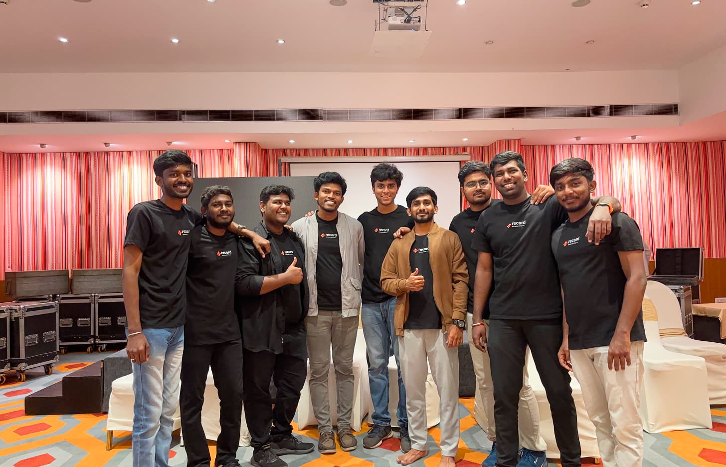 The Record team after an event
